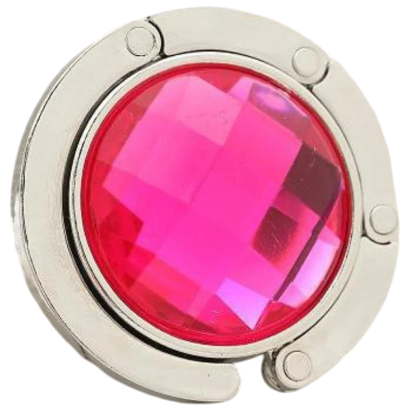 Hopfällbar bordsväskskrok 4,5 cm strasskrok elegant handväskhållare bärbar kafébordshängare mörkrosa