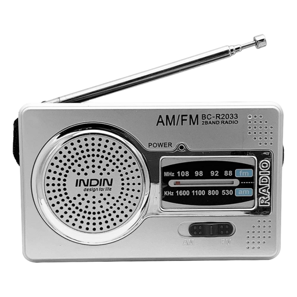 Hordozható AM/FM rádió zsebrádió fejhallgató csatlakozóval Kompakt rádió 9,8 x 2,4 x 6 cm 1