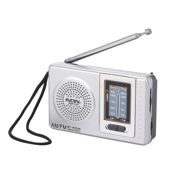 Hordozható AM/FM rádió zsebrádió fejhallgató-csatlakozóval Kompakt rádió 9,8 x 6 x 2,4 cm 1