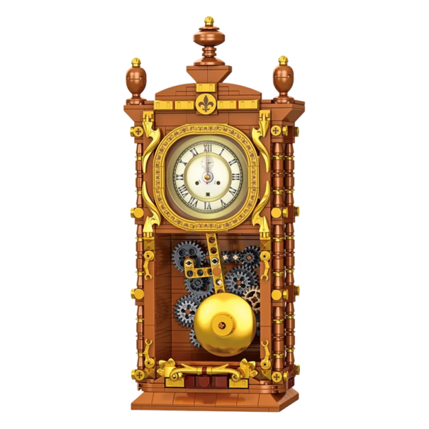 Horloge à bascule rétro en bois avec pendule, kit de bricolage, petit modèle mécanique, assemblage à la main, décoration pour enfants et adultes 1