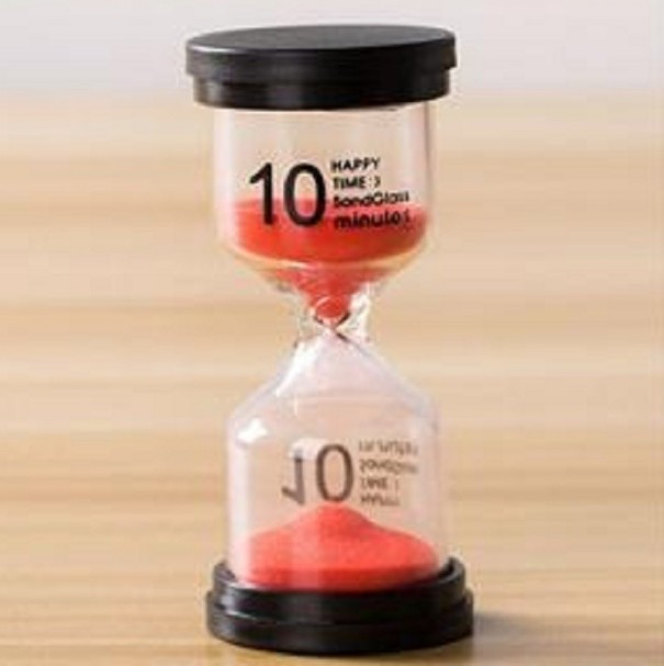 Horloge de sable de bureau rouge 4