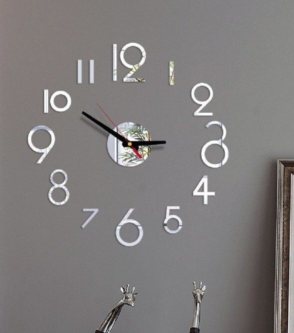 Horloge murale autocollante 24