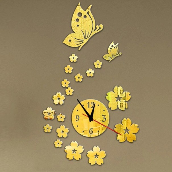 Horloge murale autocollante G1619 doré