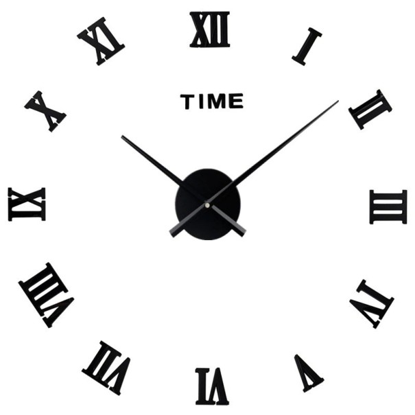 Horloge murale autocollante G1687 noir 94 cm