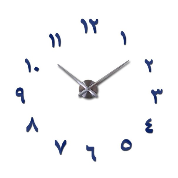 Horloge murale autocollante G1780 bleu foncé 94 cm