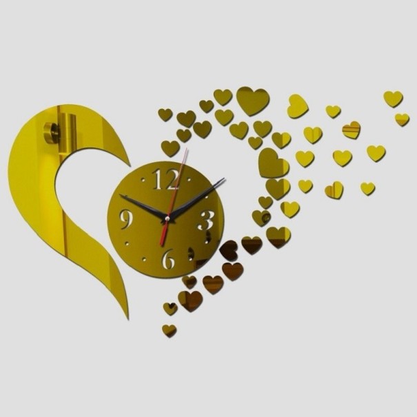 Horloge murale autocollante G1830 doré