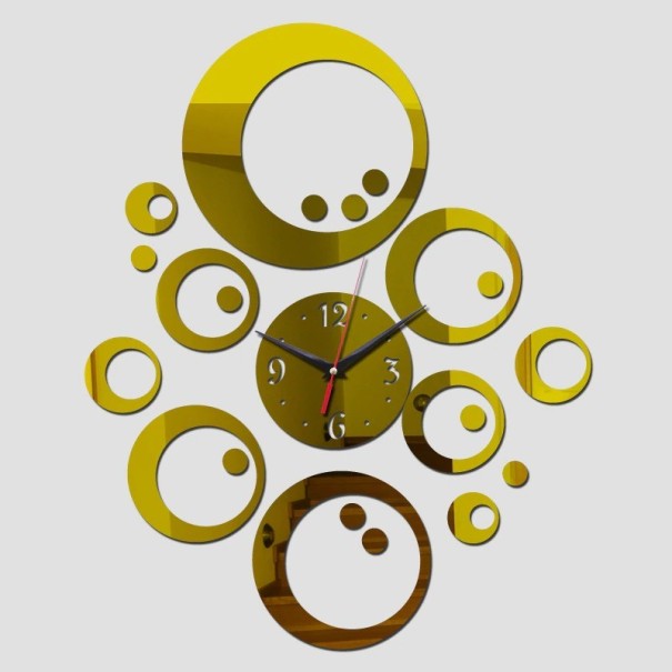Horloge murale autocollante G1884 doré