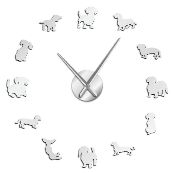 Horloge murale autocollante G2134 argenté 119 cm