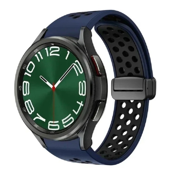 Horlogeband Samsung Galaxy Watch 6 Classic 43 mm Siliconen horlogeband donkerblauw