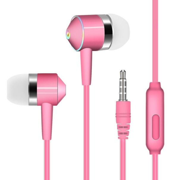 Hörlurar 3,5 mm uttag K2023 rosa