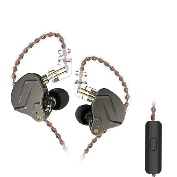 Hörlurar 3,5 mm uttag med mikrofon A3038 grå