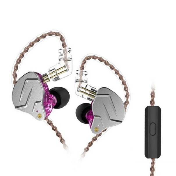Hörlurar 3,5 mm uttag med mikrofon A3038 lila