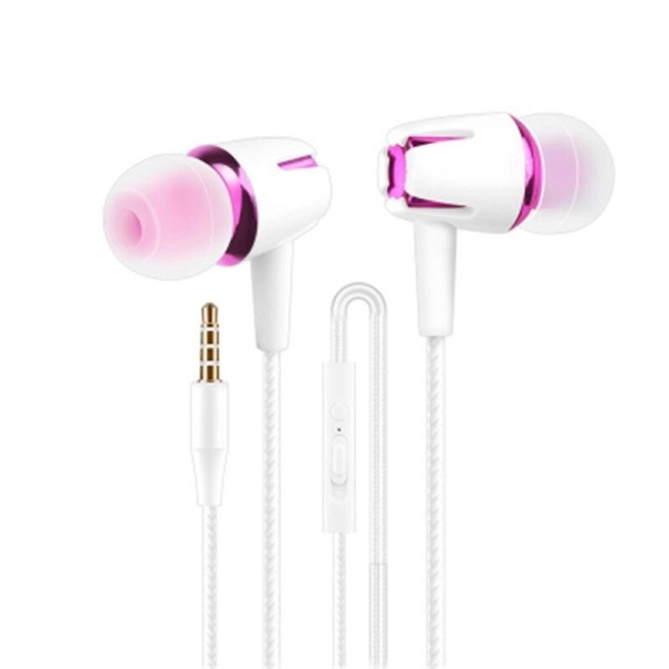Hörlurar med mikrofon K1812 rosa 2
