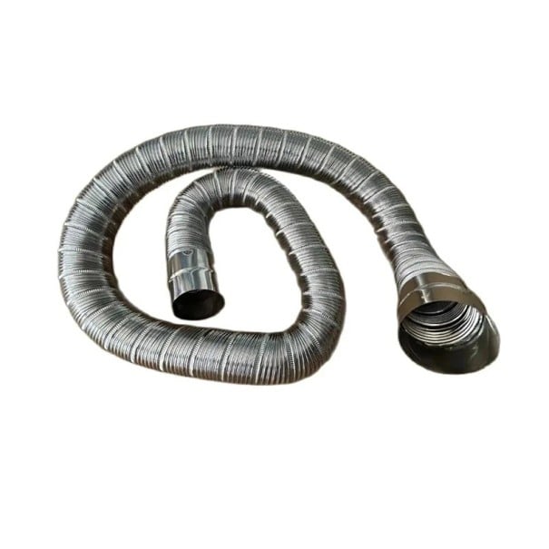 Hose de ventilare pentru gaz pentru autovehicule de recreere Flexibilă cu capete metalice Lungime 150 cm Diametru 40 mm Oțel inoxidabil Pentru caravană și remorcă de recreere 1