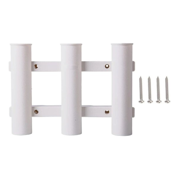 Houder voor vislijnen 3 posities lichte plastic standaard ca. 31 × 22,5 cm draagbare organizer voor visuitrusting wit