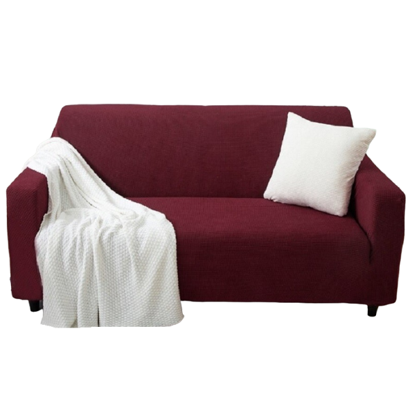 Housse de canapé bordeaux Fauteuil (90 - 130 cm)