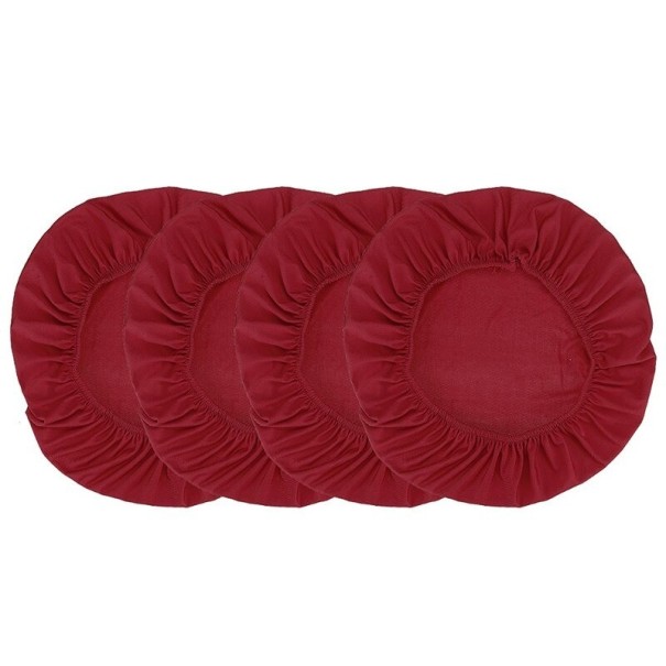 Housse de chaise 4 pièces bordeaux