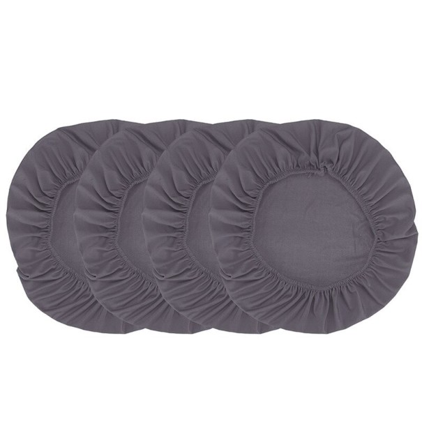 Housse de chaise 4 pièces gris