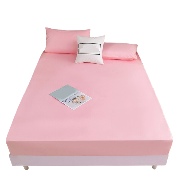 Housse de couette unie 140 x 200 cm rose clair
