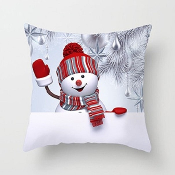 Housse de coussin avec bonhomme de neige 5