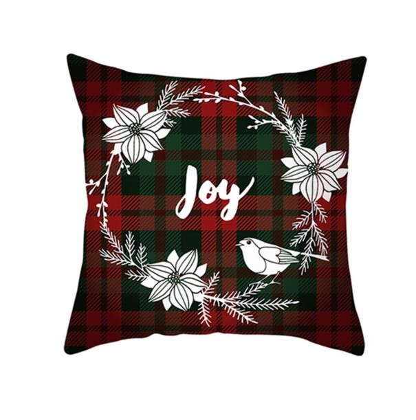 Housse de coussin de Noël à carreaux 1