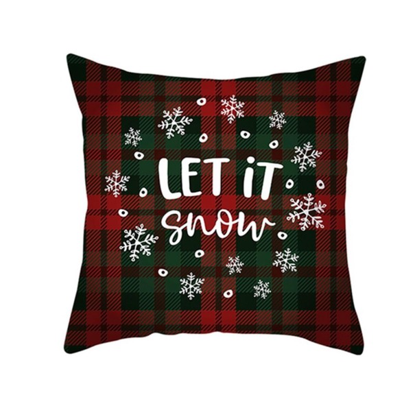 Housse de coussin de Noël à carreaux 23