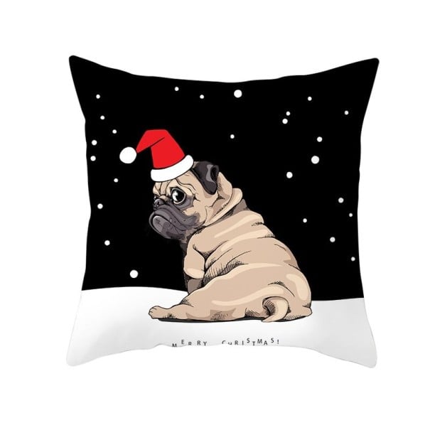 Housse de coussin de Noël Chien 15
