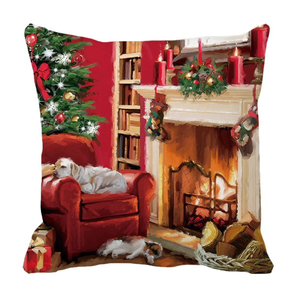 Housse de coussin de Noël maison 4