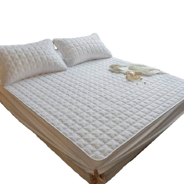 Housse de matelas 200 x 220 cm blanc
