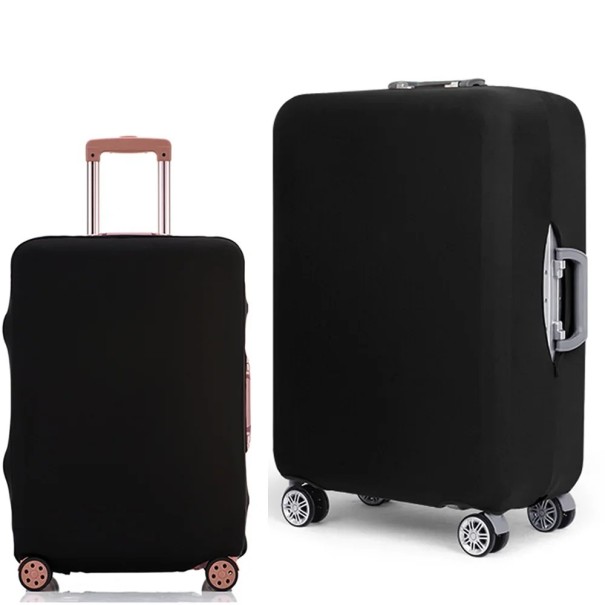 Housse de protection élastique pour valise de 65 à 71 cm en tissu élastique, housse noire extensible pour bagages pour protéger la valise lors 1