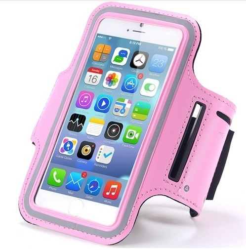 Housse de sport pour mobile rose clair 7 Plus