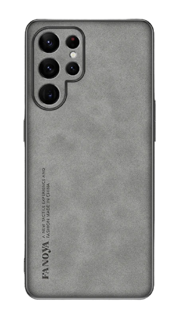 Housse en cuir pour Samsung Galaxy A14 5G gris