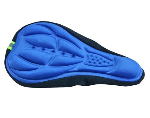 Housse en gel pour selle de vélo bleu