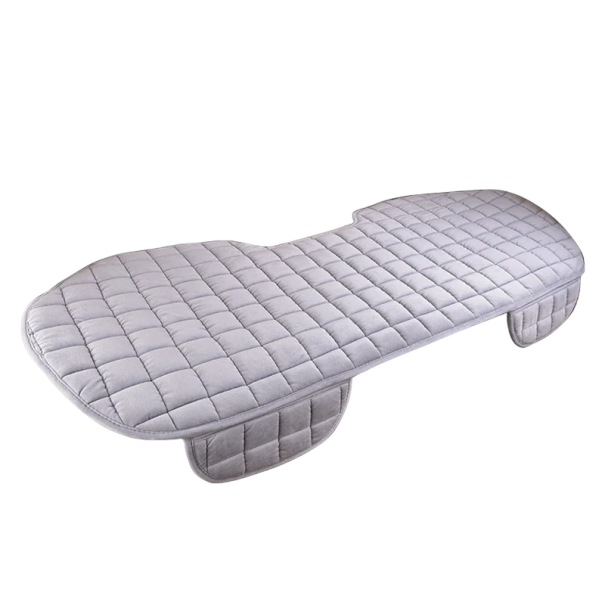 Housse en peluche d'hiver pour siège arrière de voiture Housse chaude pour sièges arrière de voiture Protection antidérapante pour siège 131 x 50 cm gris