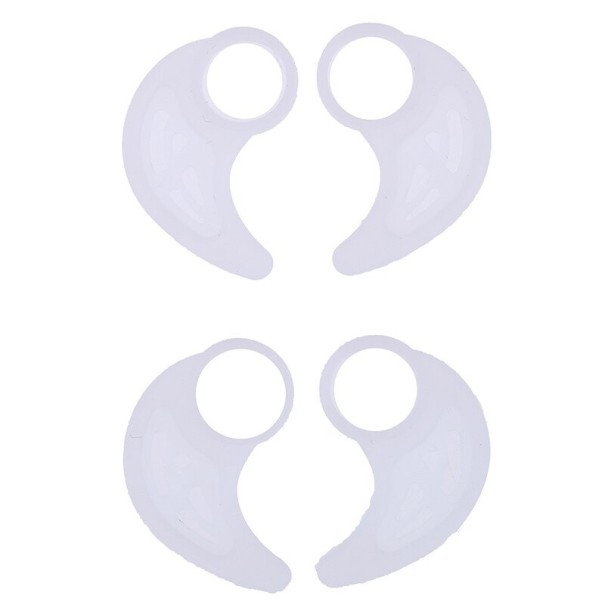 Housse en silicone pour écouteurs avec crochet 4 pièces blanc