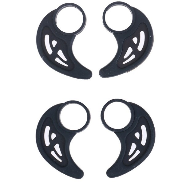 Housse en silicone pour écouteurs avec crochet 4 pièces noir