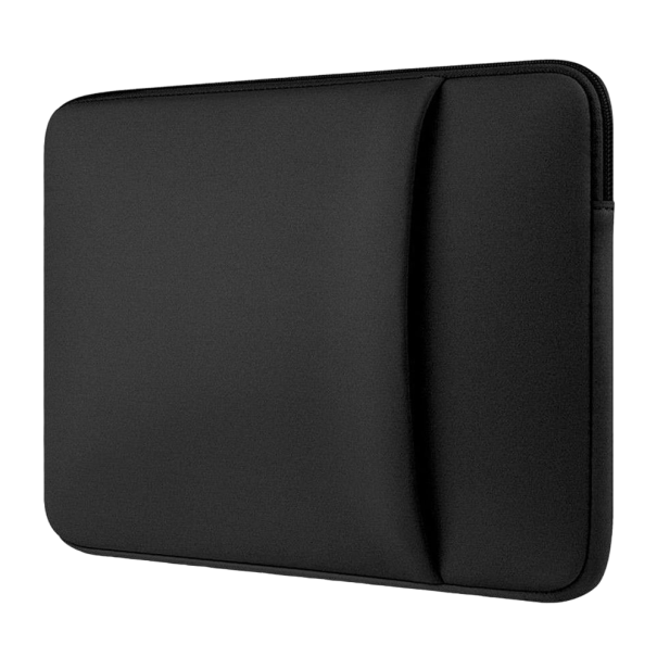 Housse pour ordinateur portable avec poche latérale pour MacBook, Lenovo, Asus, Dell, HP, Xiaomi 15,6 pouces, 39 x 29 x 2,5 cm noir