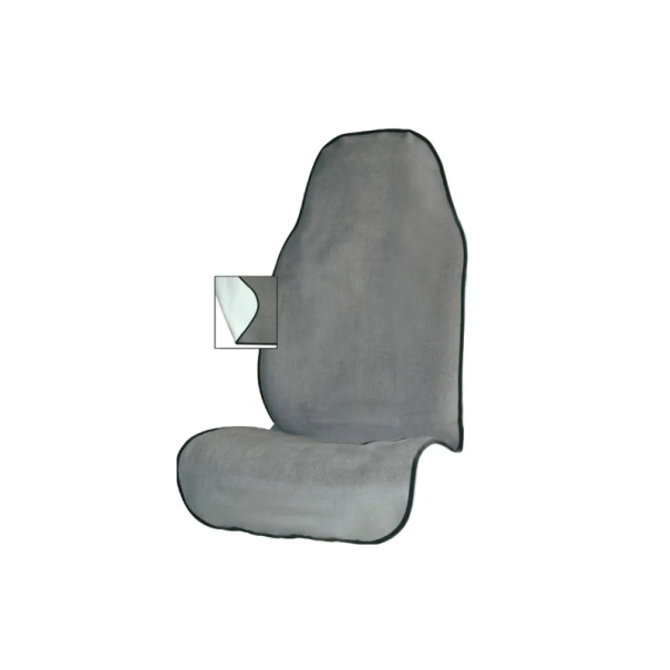 Housse universelle pour siège avant de voiture en éponge Superabsorbante Protection contre la transpiration et l'humidité Sèche rapidement avec crochets gris