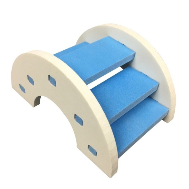 Houten brug voor knaagdieren blauw 2