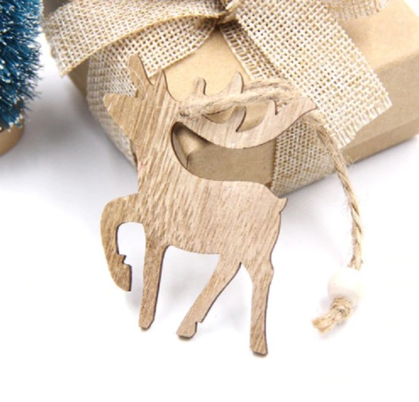 Houten decoratief ornament - 10 stuks 2