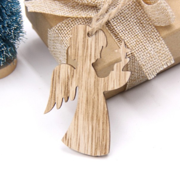 Houten decoratief ornament - 10 stuks 6