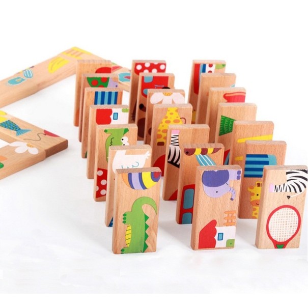 Houten dominostenen 28 stuks 1