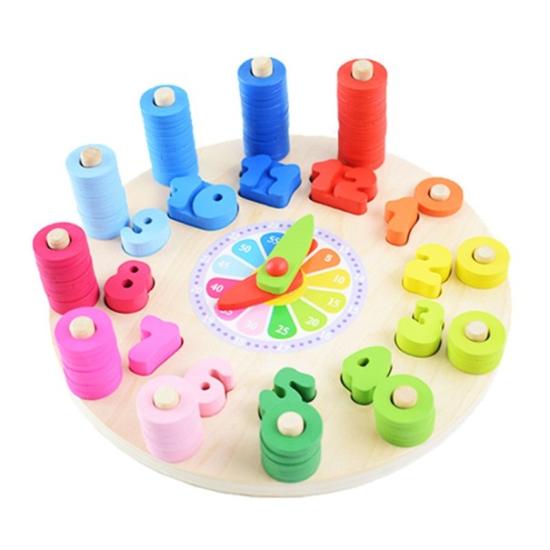 Houten educatieve klok 1