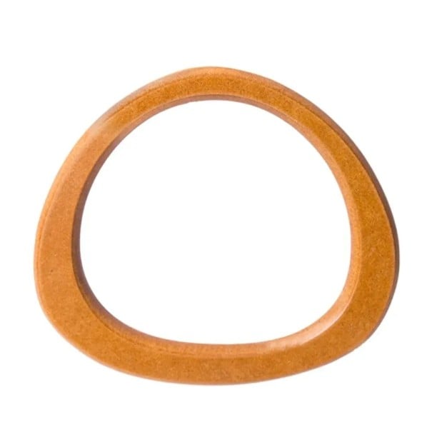 Houten handvat voor handtassen 12,9 x 14,5 cm Natuurlijke houten handgreep voor tassen Vervangend handvat voor handtassen Praktisch accessoire lichtbruin