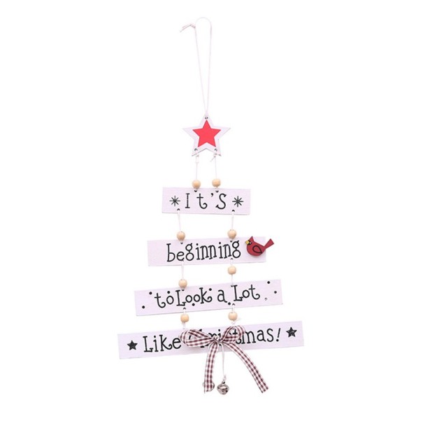 Houten kerstboom wit