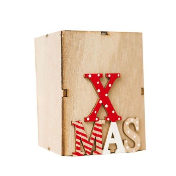 Houten kerstkandelaar 4