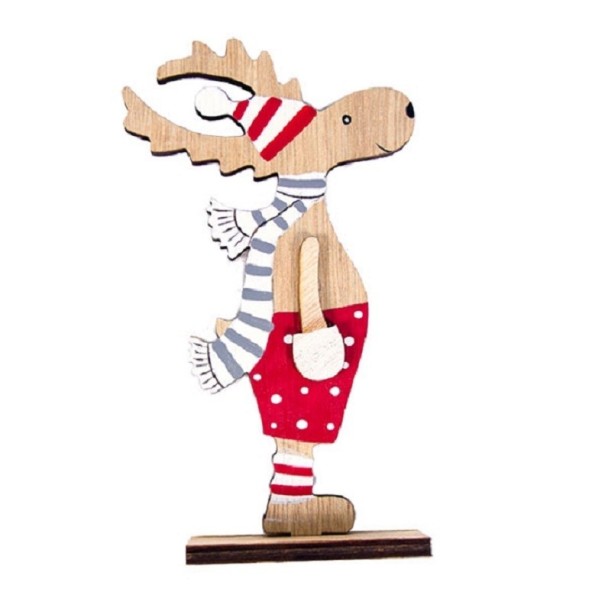Houten kerstversiering staand 2
