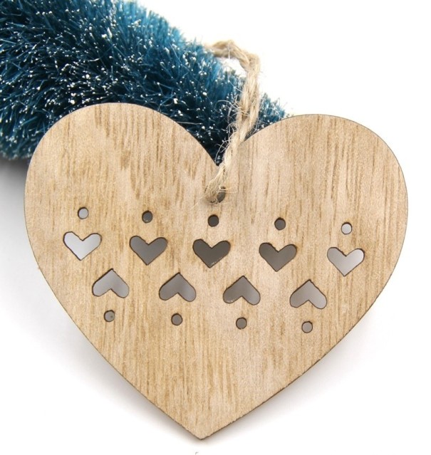 Houten kerstversieringen 3 stuks 6