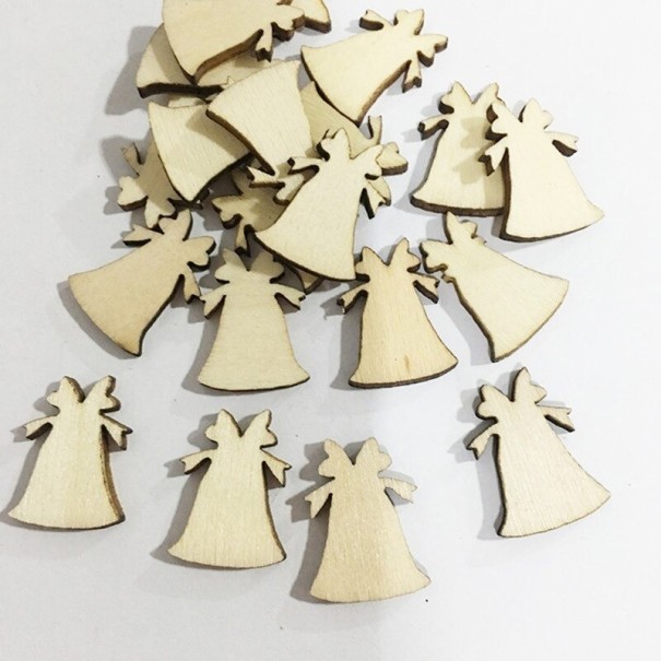 Houten kerstversieringen 50 stuks C594