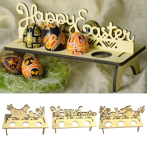 Houten paasei decoratie